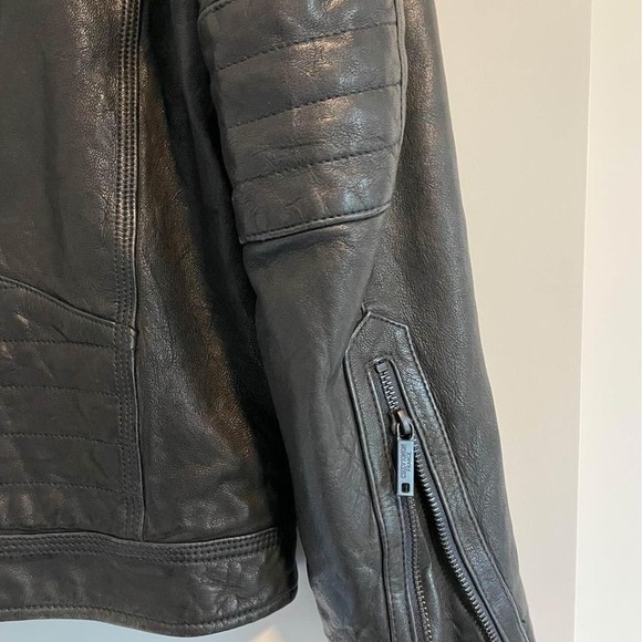 Chevignon men’s lamb skin jacket small SM midnight blue - Picture 5 of 7